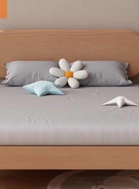 进口榉木实木床次卧床1.5音米单人床1.2IBY儿m童床13.5米夜光床静