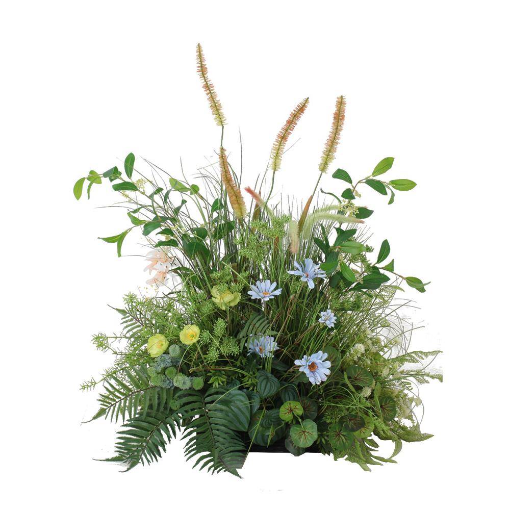 小清新植物植组合狗尾巴20173082草墙角装饰隔断客服装店面品厅装