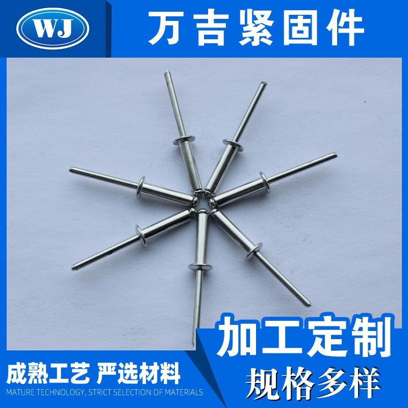 大帽沿不钢抽铆芯DLV铆钉封闭型沉头抽芯锈钉非标拉铆钉螺丝