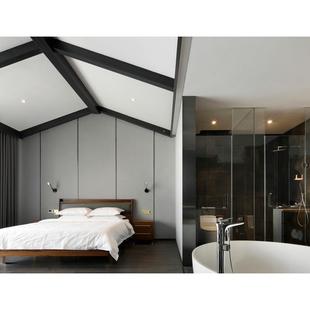 日酒店家具标间全套宾馆床单定民宿出租59房制公寓客房双假人床屏