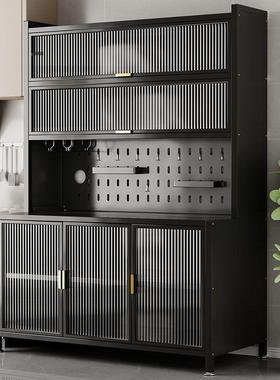 加升级物长120CMW餐边柜橱柜落地多层置架微波炉碗筷收纳柜储0物