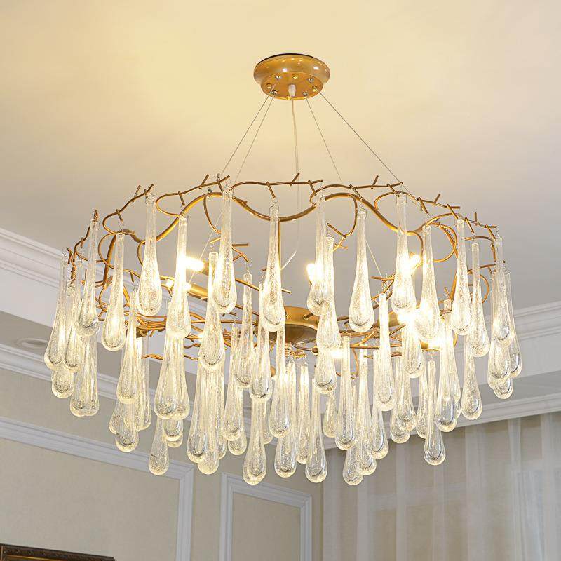 欧式TLS-6001水吊晶网红吊灯非标灯具楼梯间吊灯后现e代灯轻奢ld