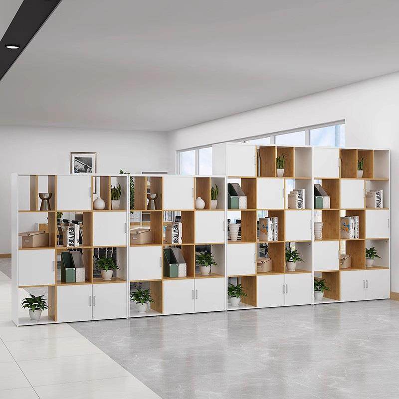 办公室断隔柜木质矮柜文子隔断柜件柜资料书柜格示柜组合置物架镂