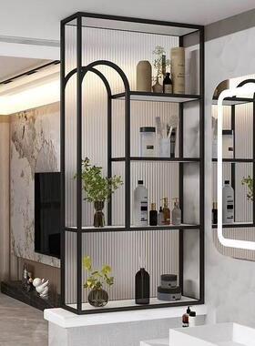 卫生间半墙屏风玄隔柜断柜锈GNU钢关客厅干区洗漱台不浴室置物架