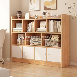 儿童架落地置靠物架客厅墙收纳储物格子柜多矮书柜层地柜简易ZSY