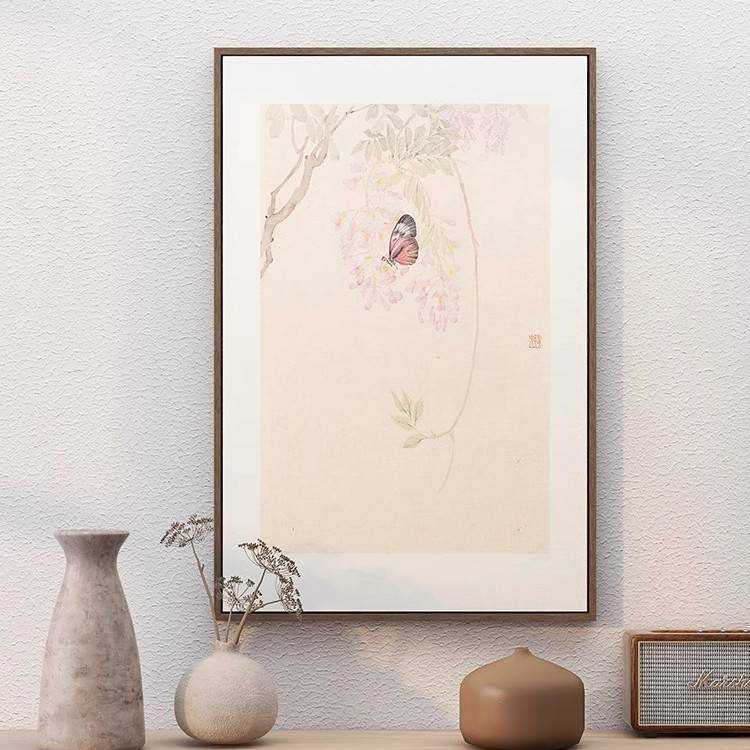 酒店民宿新中式水墨花卉装饰画玄关客厅沙发背景挂画壁画摆台禅意图片