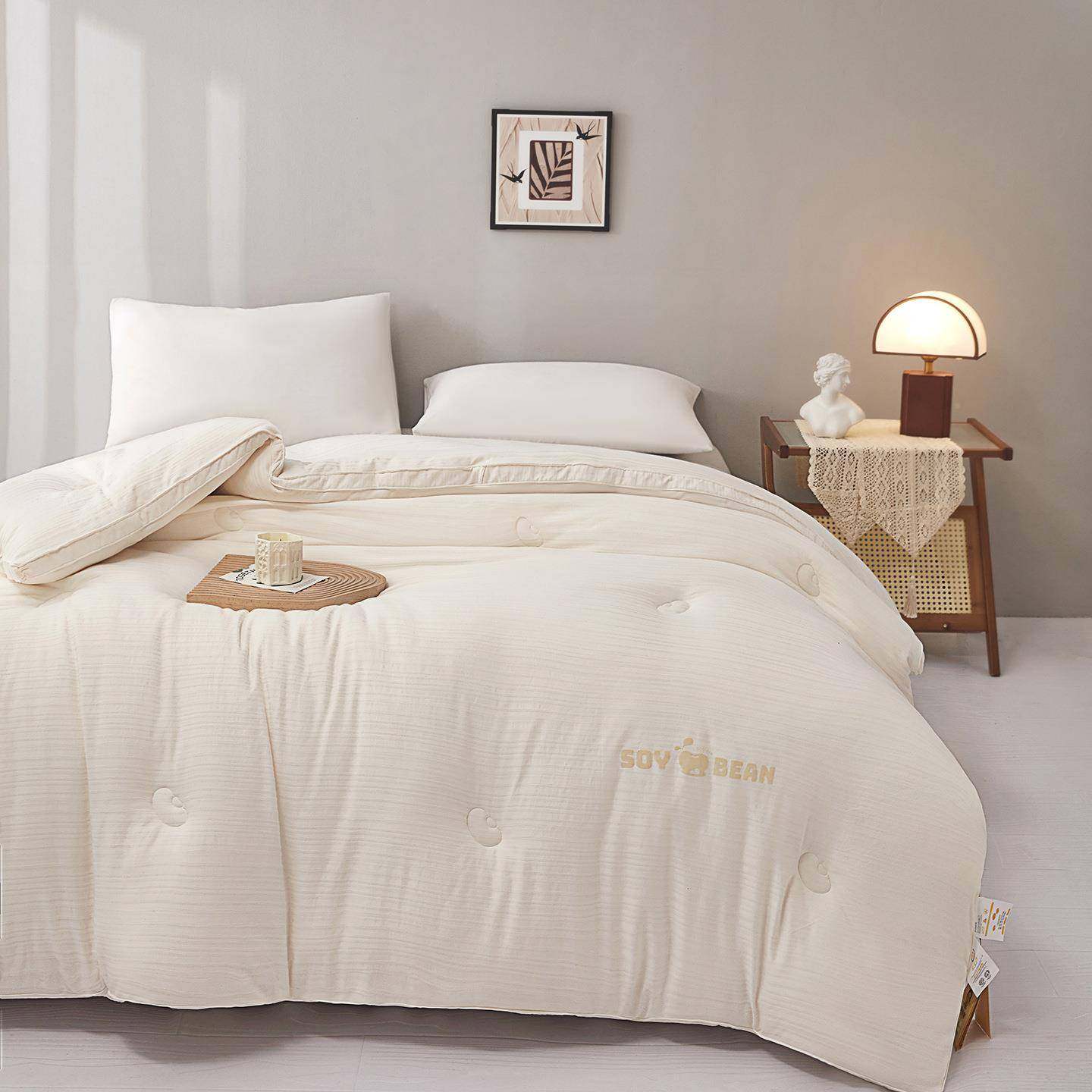 aF25-88类55%官奇大豆纤冬维被芯春秋被加厚保暖被木本花宿李舍提