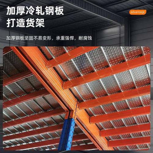 组装货架多层仓合库货架组构货架钢加厚阁楼台平123货架钢平台