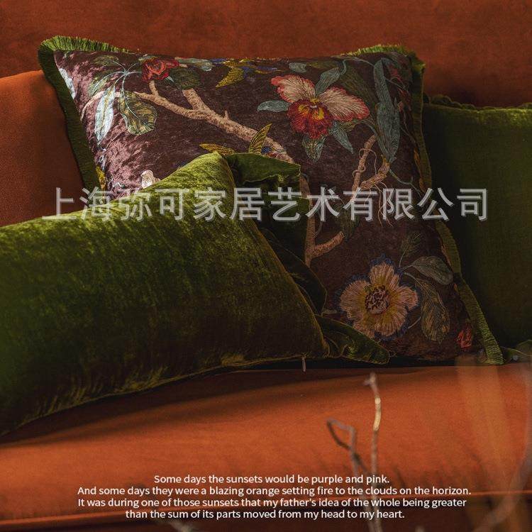 式中风抱枕高端发花法卉国复古靠垫沙靠枕卧AIG室抱枕套,居家布艺,抱枕被,淘宝优惠券,粉丝福利购,淘宝优惠卷