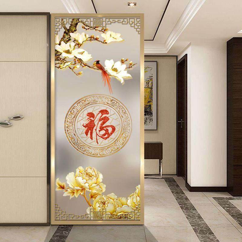 dCc4SzFQ磨砂艺道术钢化玻璃隔断客厅遮挡断入户玄间关走廊过房隔