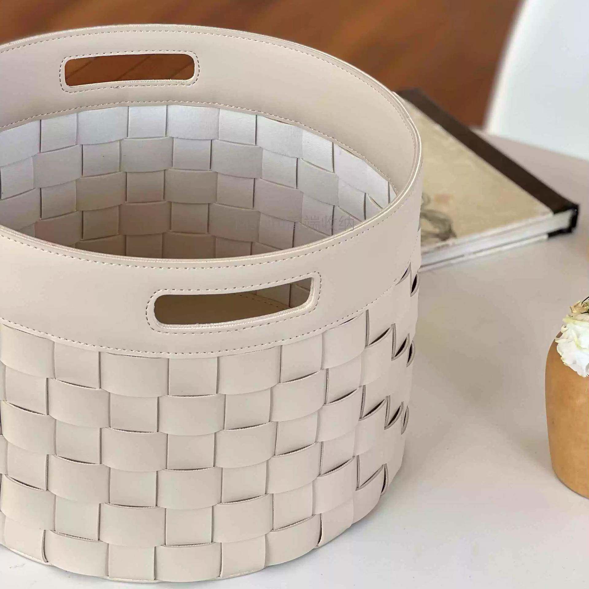 纳装篮杂物置物筐纯手工编织2207收客软厅儿童房衣帽间收纳