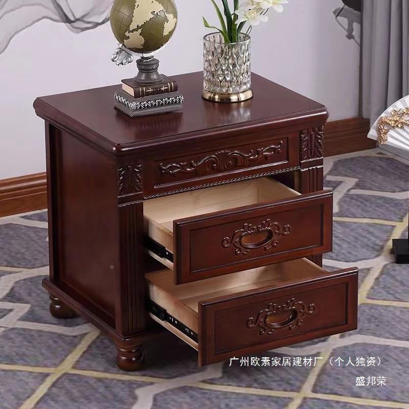 厂柜加锁家用床花头柜抽家屉中式卧室免安无品牌/装抽屉式收纳可