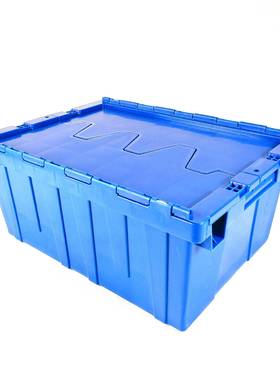 塑料周转箱带盖流运筐输框加OIS厚物料插箱长方物形超市配斜送箱