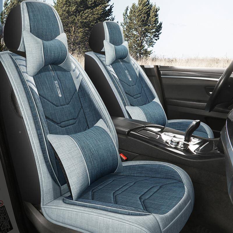 汽车车座套新款四季通用小坐亚麻座垫春秋季车套专无品牌/全包布