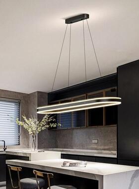 餐厅吊灯现代简简约一字长条灯极新款2款0台27225新餐桌简约岛台
