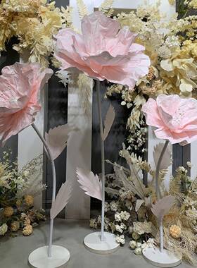 新婚庆EWC路款成品引彩绘户外布婚礼置手工纸艺花橱窗道具装饰纸