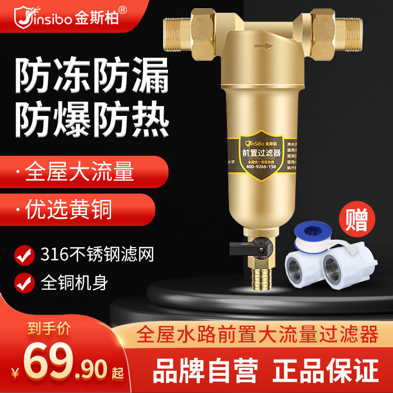 德国进口全铜前置过滤器家用自来水过滤全屋大流量室外耐高温前置图片