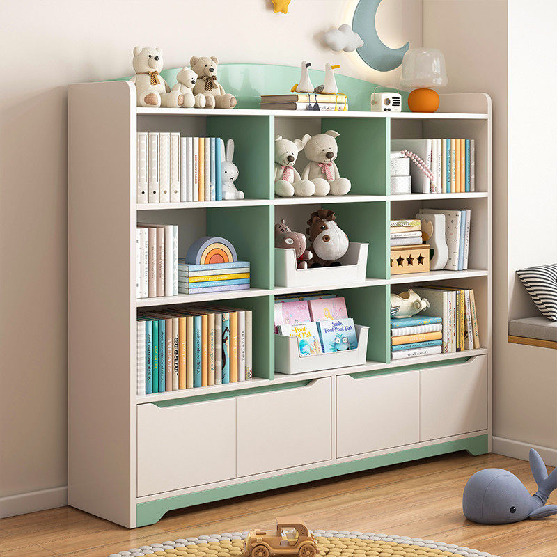 学生书柜家用书架置物架阅读架落地简易玩具多层收纳矮柜子储物柜,模玩/动漫/周边/娃圈三坑/桌游,桌游配件/卡套/保护膜,淘宝优惠券,粉丝福利购,淘宝优惠卷