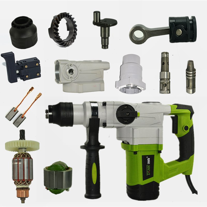 坦克雷亚C3608电锤机转定碳刷开关齿轮箱机定子壳手柄离合器配件