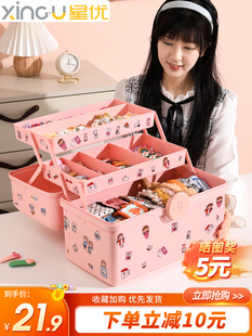 儿童发饰收纳盒女童发夹橡皮筋头饰发圈小女孩发夹宝宝饰品首饰盒
