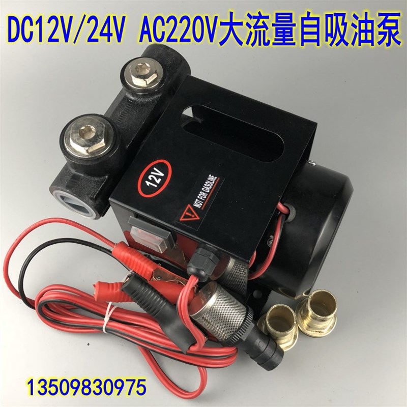 DC12 24V 220V直流柴油泵抽油泵自吸柴油加油泵加油油泵550W 600W