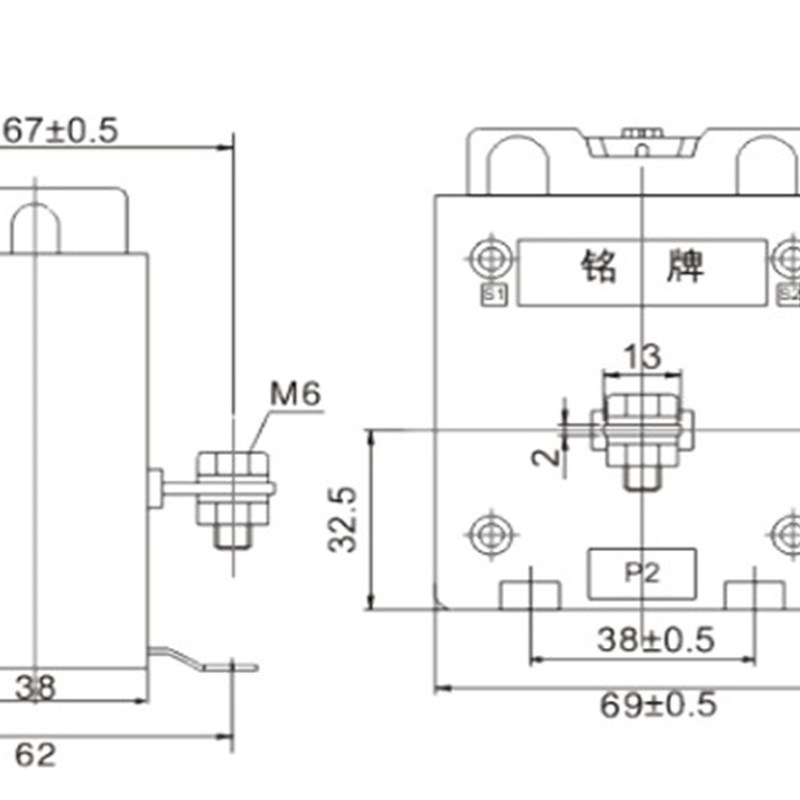 BH-0.66实心电流互感器BH0.66 10/5A 20/5A 30/5A 50/5A 0.5级
