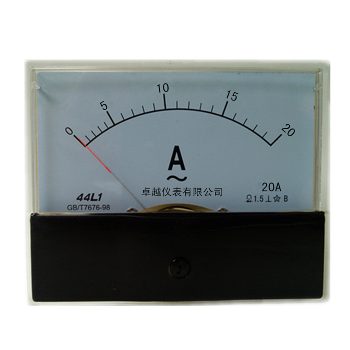 交流电流表 44L1-A 20/5 20A 高精度电流表指针式方形80*100mm