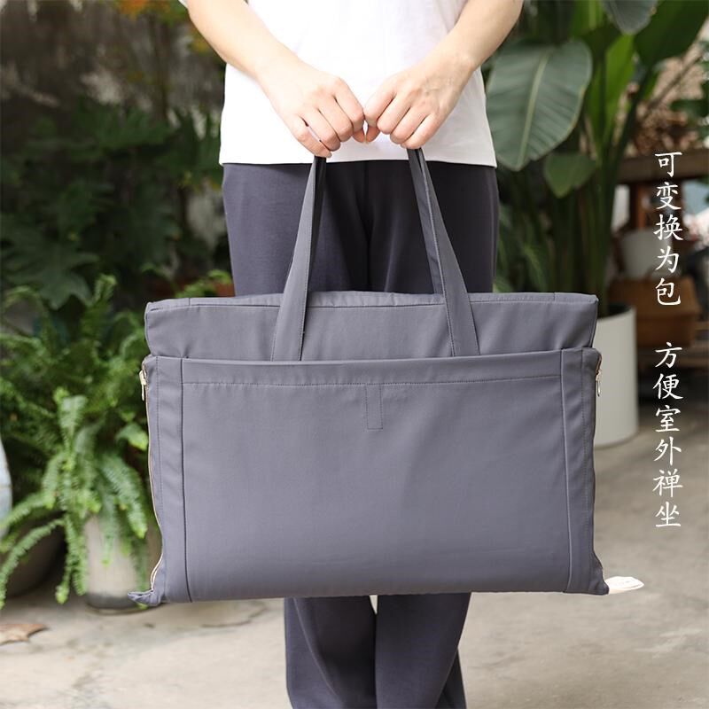 户外打坐垫便携式多n功能冥想垫防水面料居士拜垫手提式静禅修垫