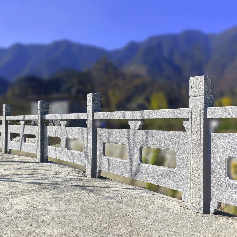 大理石石栏杆花岗岩栏杆护栏新中B式石雕栏板公园景区河道桥梁工