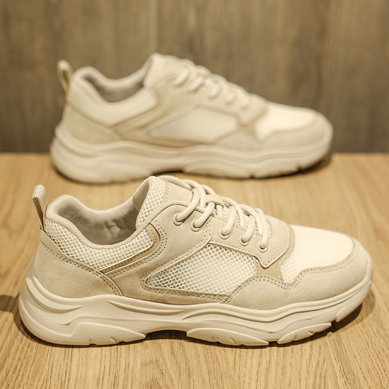 鞋子男款夏季透气低帮马丁靴男士网面夏天厚底薄款U休闲男鞋英伦