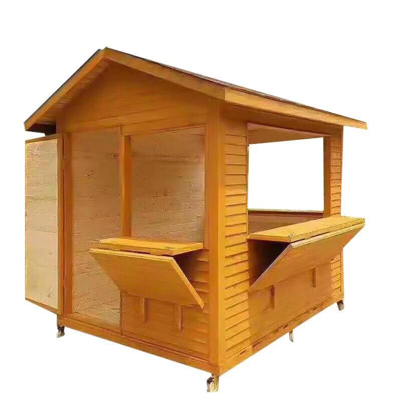 定制户外a木屋别墅庭院里工具设备小房子景区民宿移动售货屋售货