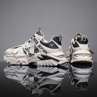 2025新款男鞋夏n季网面休闲运动鞋男款潮流鞋子百搭增高男士老爹