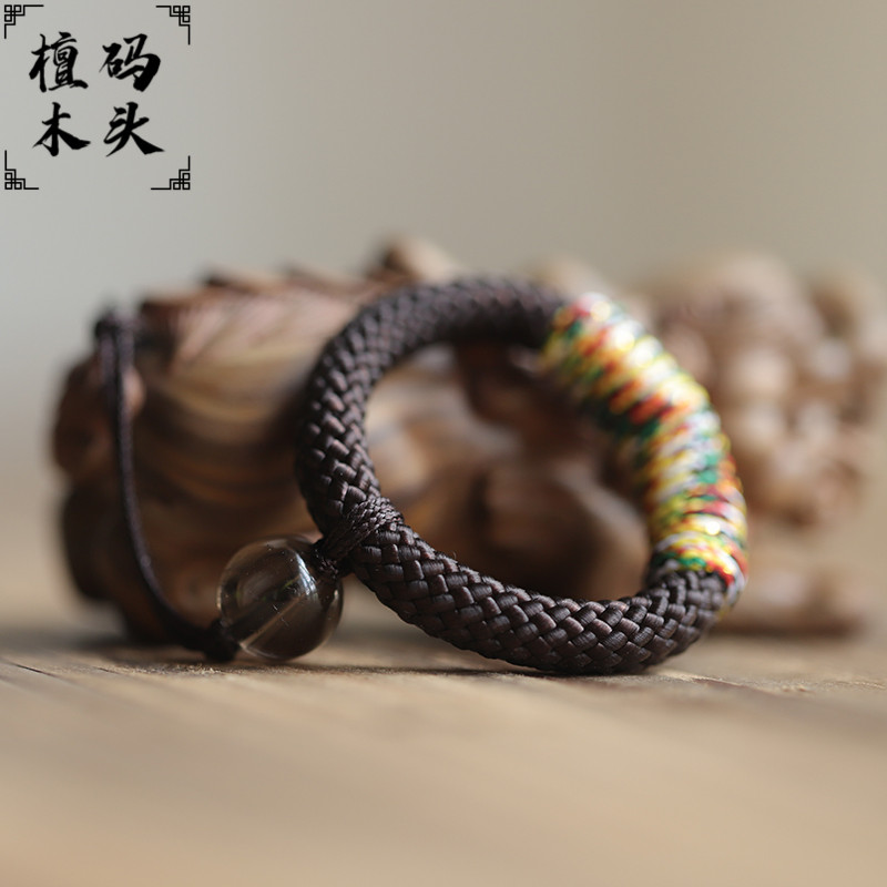 绿檀木貔貅手把件 文玩盘玩把玩物件 男K士随身招财手玩把件把玩