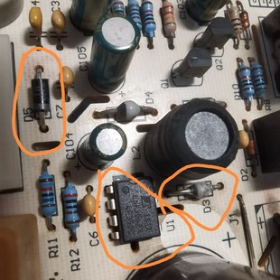 格力变频板GRJW52-A3 五线风机控制板15V电源芯片LNK304PN BYV26C