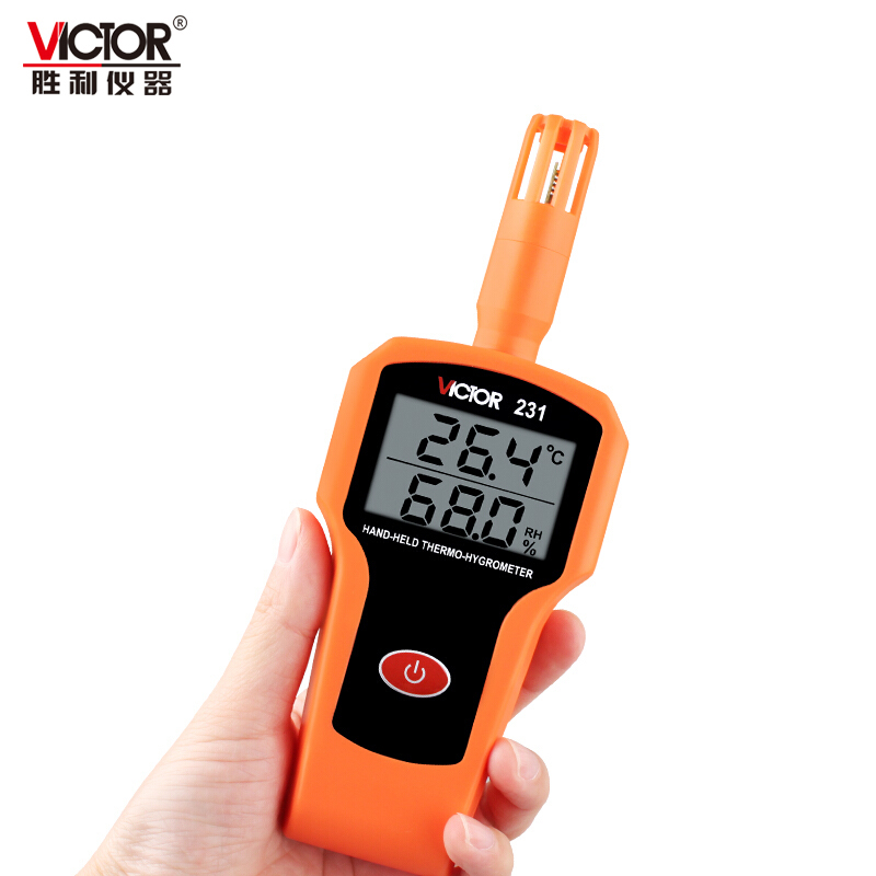 胜利VC231高精度温湿度表工业级手持式数显温湿度检测家用温度仪