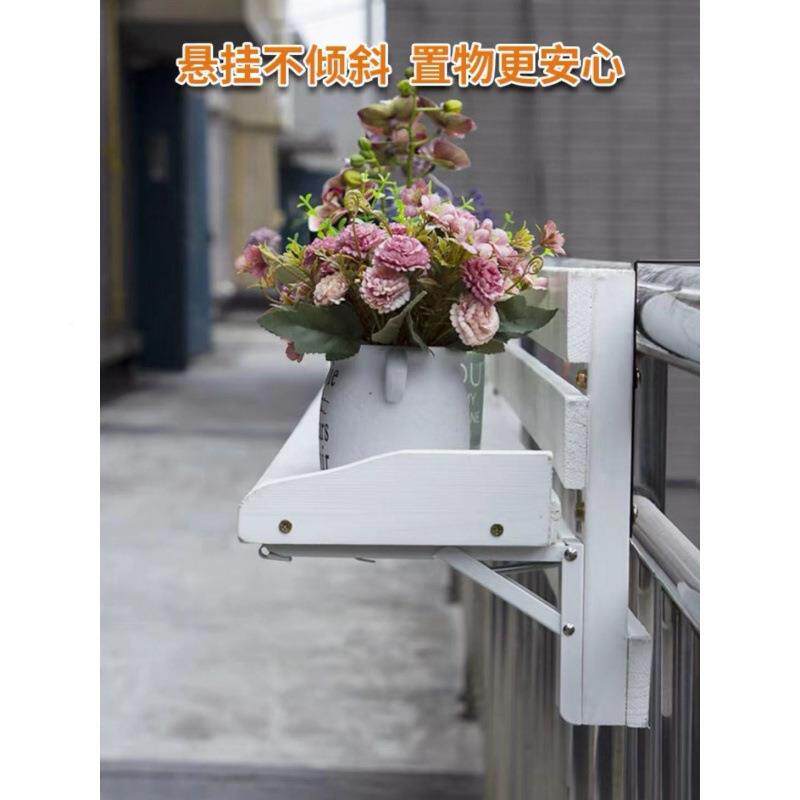 架阳厂家直供台栏杆室花架木质可折叠多肉栽架内挂式花盆窗台悬挂