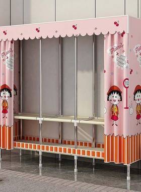 衣区衣柜简易家多用卧挂组装全钢ZJO架收室纳衣橱加厚布衣柜包邮