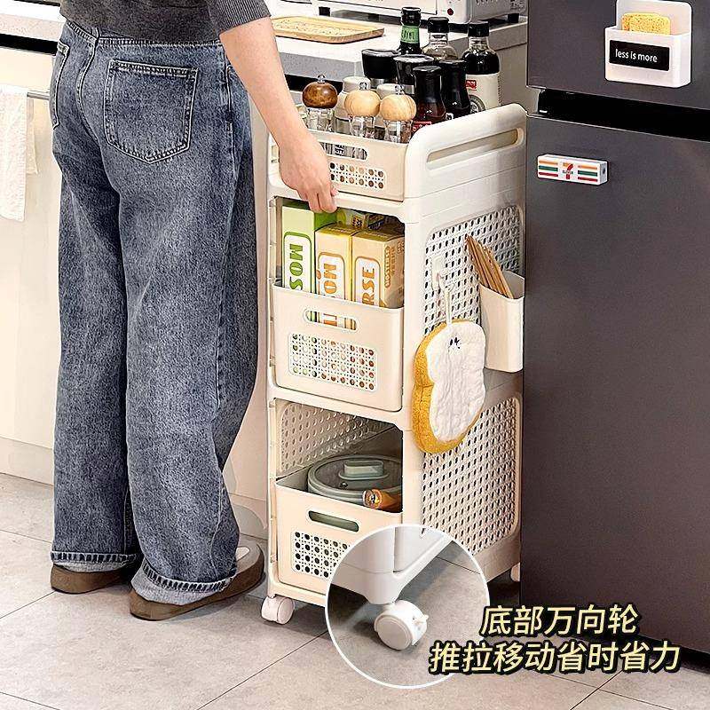 厨小推车置物架家用落地水可移动放蔬菜无品牌/果房调罐料品杂物
