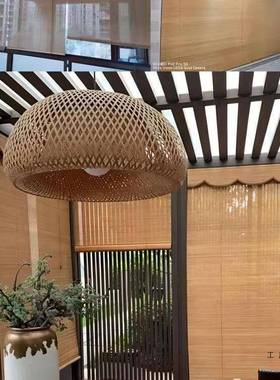 竹帘卷帘装窗帘用式隔家断手拉LEH升降遮光防晒中帘子茶室饰饭店