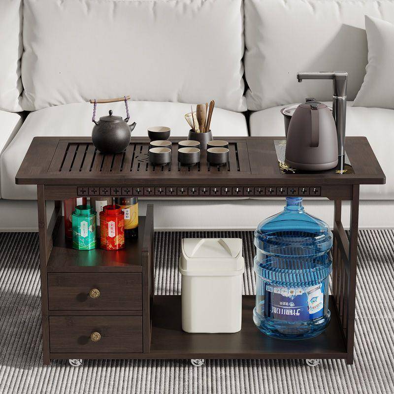 动茶桌茶台家移用实木小茶车客厅泡茶装EXC几茶套全自动烧具水壶