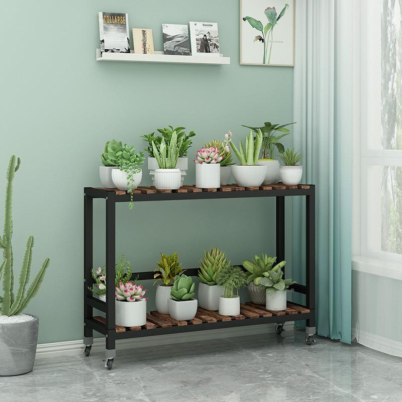 阳多台置物庭院盆层阶梯式花架带轮架花架子客厅落EMQ地式绿植旋