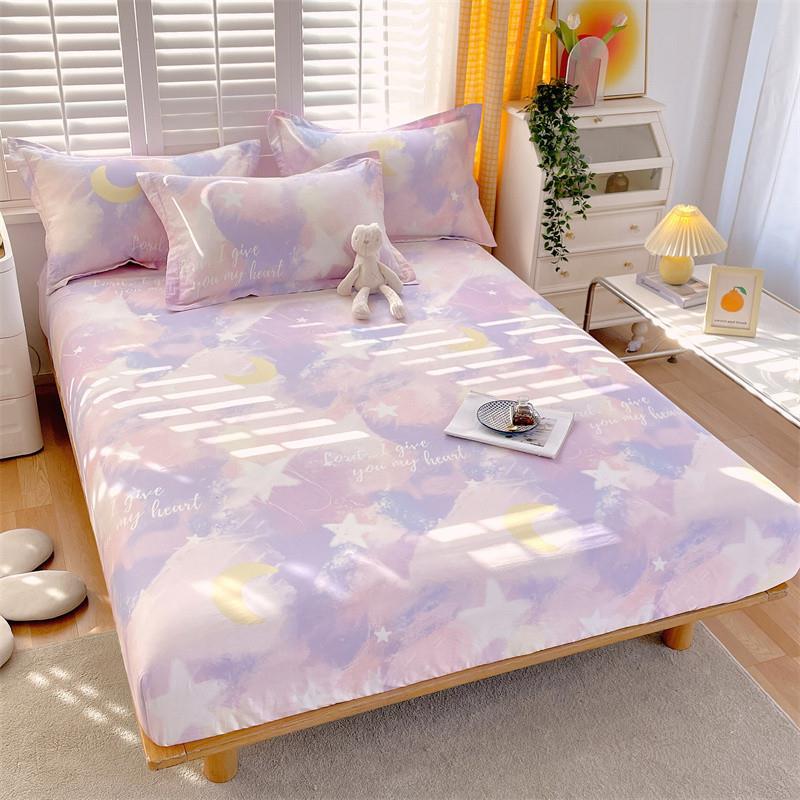 B0REGZ棉件斜纹床笠单全棉床罩纯滑防固定床套床垫防尘保护床单全