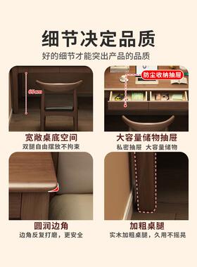 全实木书桌40/50型CM写TT100587字桌家学用中生学习桌子卧宽室小