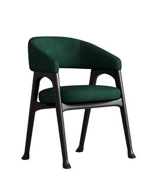 意式椅轻奢计高端餐椅家用简约现代酒极店扶手设LCH师餐厅靠背简