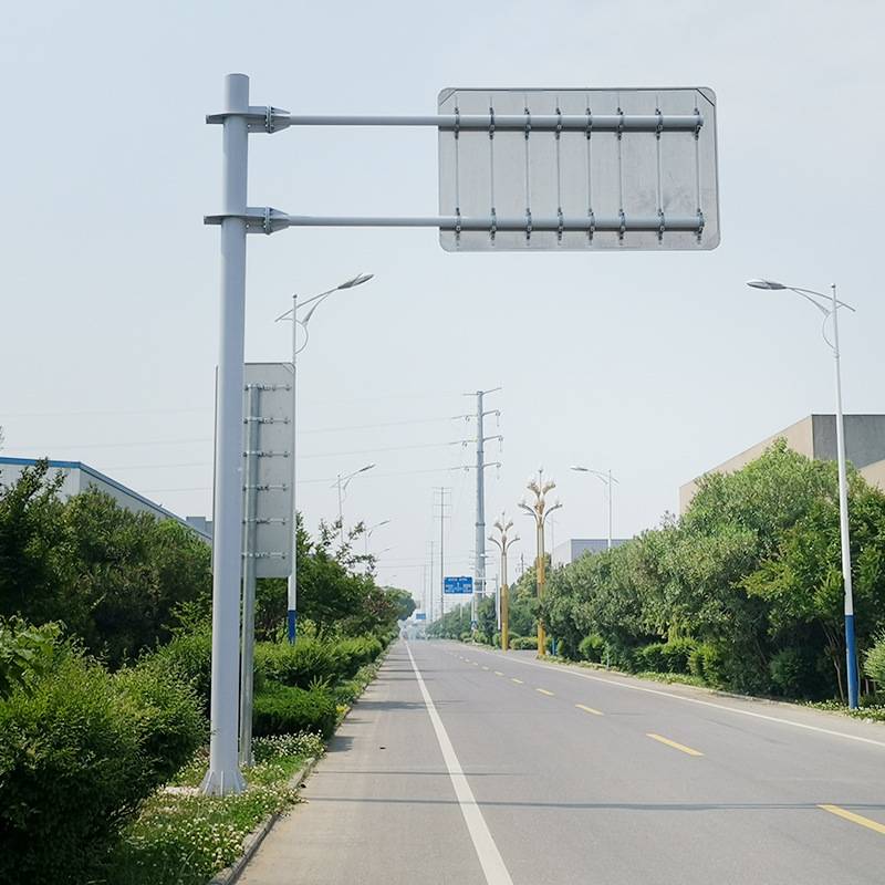 公路F型标志杆 F型标志牌立杆交通标志杆 单悬臂交通标志杆F杆