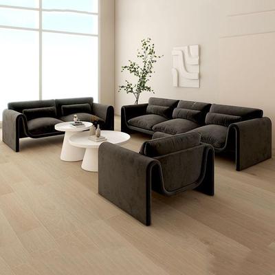 小户型用沙发蟹椅奶油沙风办公室双人发服家装店休息区网SF080901