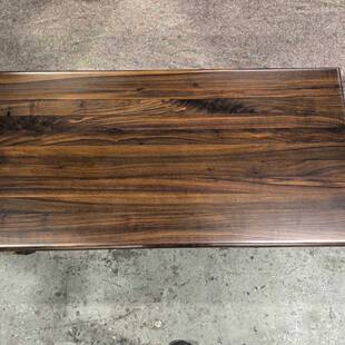 欧式黑桃木板桌用桌商实木办公桌接待桌泡茶家用客餐厅吃QQC胡饭