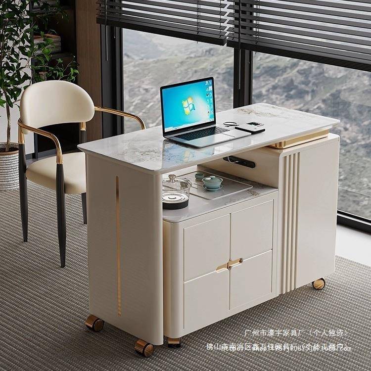 代简家旋PEY转岩板移现动茶车用客厅小茶桌茶台组合约自动上水一