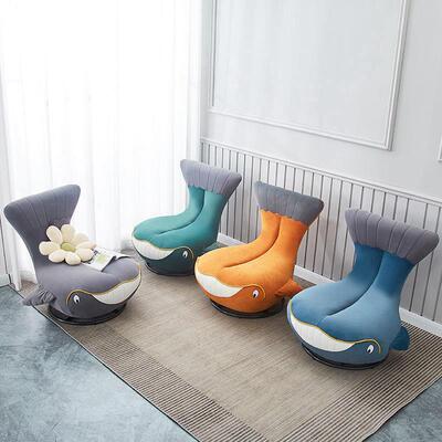 休闲单人沙椅家用简现代懒人沙发客阳台网红约FIX旋发转鲸鱼厅座