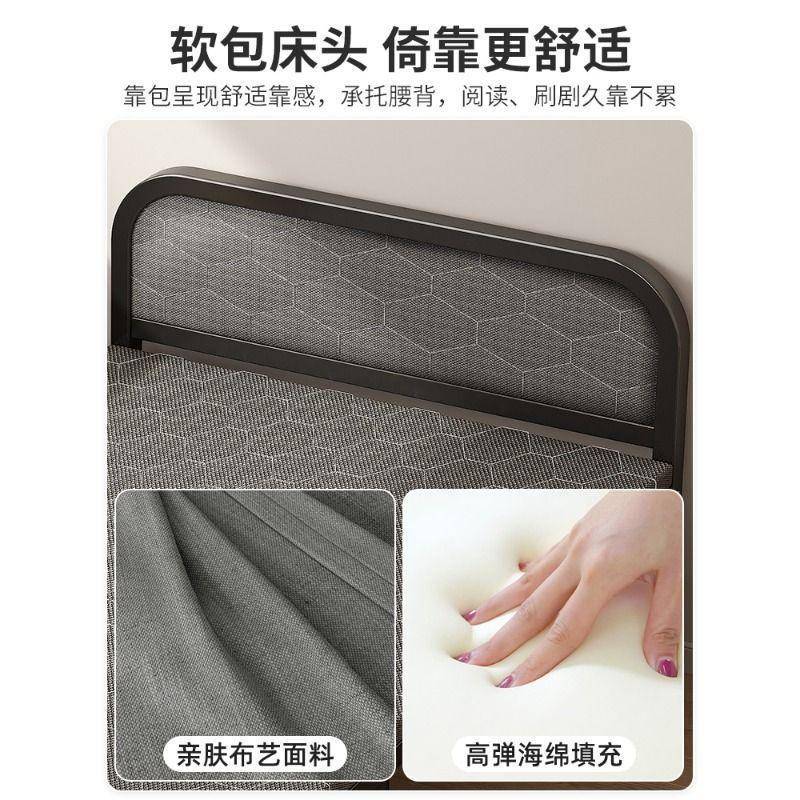 单人折叠床出租1宿.房2二HNM折床家用简易床加固午m睡可折叠舍铁